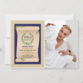 Toga Party Ancient Roman Birthday Ivy Scroll Foto Einladung (Vorderseite)