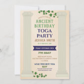 Toga Party Birthday Roman Ivy Scroll Alt Einladung (Vorderseite)