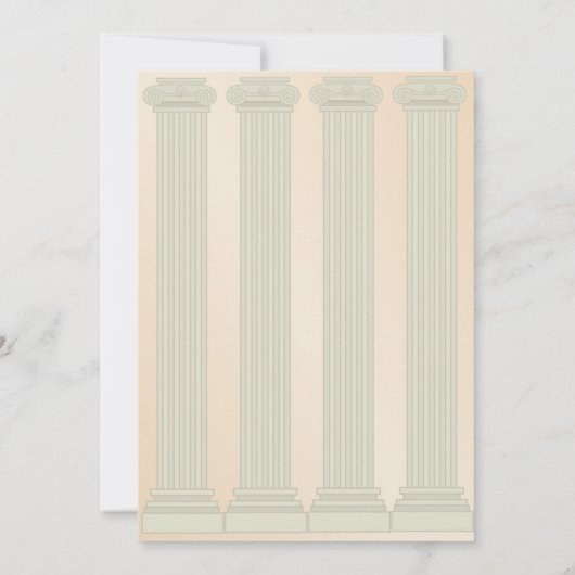 Toga Party Birthday Roman Ivy Scroll Alt Einladung (Rückseite)