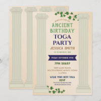 Toga Party Birthday Roman Ivy Scroll Alt