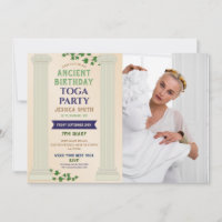 Toga Party Birthday Roman Ivy Scroll Altes Foto