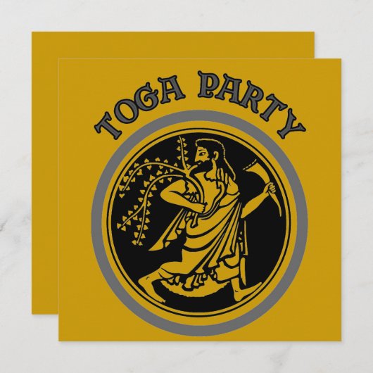 TOGA-PARTY EINLADUNG (Vorne/Hinten)