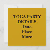 TOGA-PARTY EINLADUNG (Rückseite)