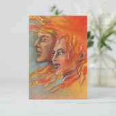 Toga-Party Einladung Firey griechische Gott-Göttin (Stehend Vorderseite)