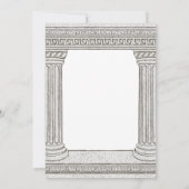 Toga Party Geburtstag Einladung mit römischem Them (Rückseite)