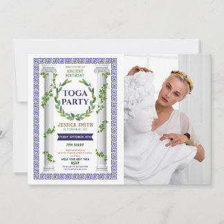 Toga Party Geburtstag Ivy Scroll Altes römisches F Einladung
