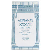 Toga-Party mit griechischem Mäander-Muster und Spa Kleine Geschenktüte (Vorderseite)