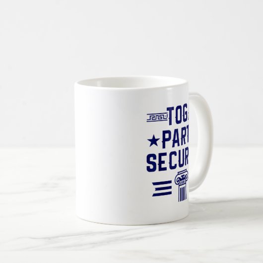 Toga Party Security - Funny Toga Party Costume Kaffeetasse (VorderseiteRechts)