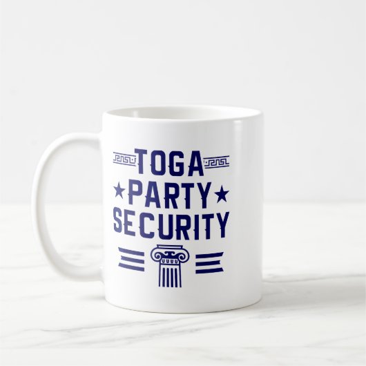 Toga Party Security - Funny Toga Party Costume Kaffeetasse (Links)