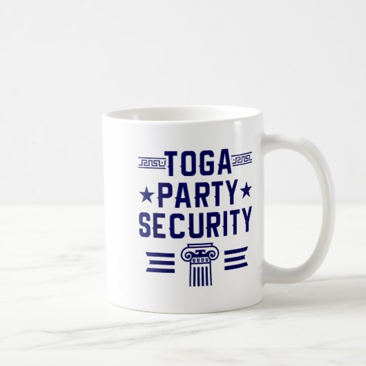 Toga Party Security - Funny Toga Party Costume Kaffeetasse (Rechts)