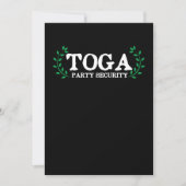 Toga Party Security Guard Funny Fraternity Einladung (Vorderseite)