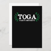 Toga Party Security Guard Funny Fraternity Einladung (Vorne/Hinten)