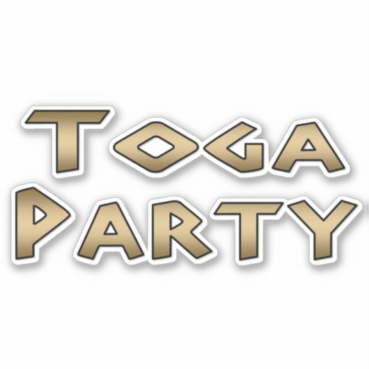 Toga Party Sticker (Vorderseite)