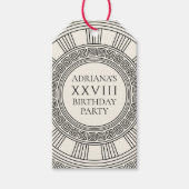 Toga-thematisches Party mit griechischem Schlüssel Geschenkanhänger (Vorderseite)