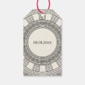 Toga-thematisches Party mit griechischem Schlüssel Geschenkanhänger (Rückseite)