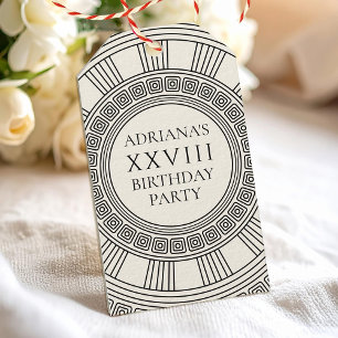 Toga-Themenparty mit griechischem Schlüsselpattern Geschenkanhänger