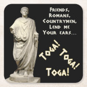 Toga! Toga! Toga! Rechteckiger Pappuntersetzer (Vorderseite)