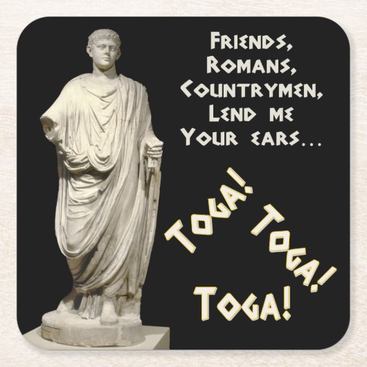 Toga! Toga! Toga! Rechteckiger Pappuntersetzer (Vorderseite)