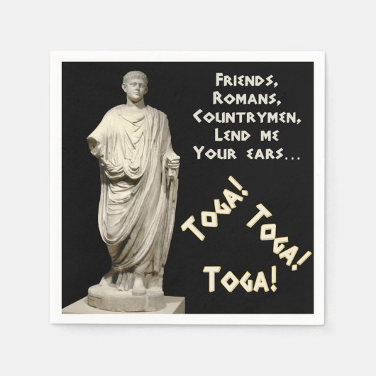 Toga! Toga! Toga! Serviette (Vorderseite)