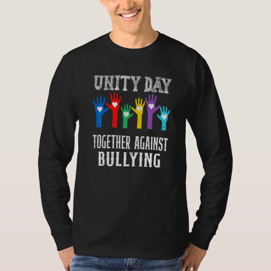 Together Against Bullying Orange Anti Bully Unity  T-Shirt (Vorderseite)