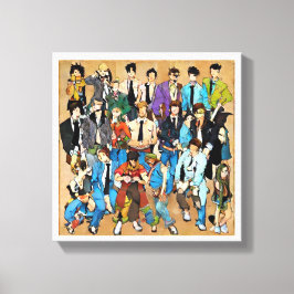 Together and mixed. leinwanddruck