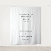 Together beautiful place to b Wedding Welcome Sign Wandteppich (Vorderseite)