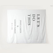 Together beautiful place to b Wedding Welcome Sign Wandteppich (Vorderseite (Horizontal))