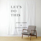 Together beautiful place to b Wedding Welcome Sign Wandteppich (Beispiel)