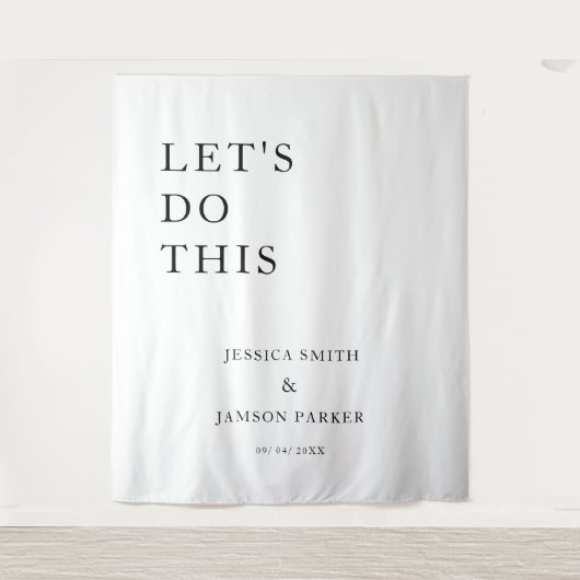 Together beautiful place to b Wedding Welcome Sign Wandteppich (Vorderseite)