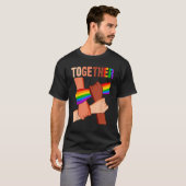 Together Black Melanin Pride LGBT Gay Pride Suppor T-Shirt (Vorne ganz)