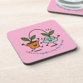 Together Every Day Is Special Cute Plant coaster Getränkeuntersetzer (Linke Seite)