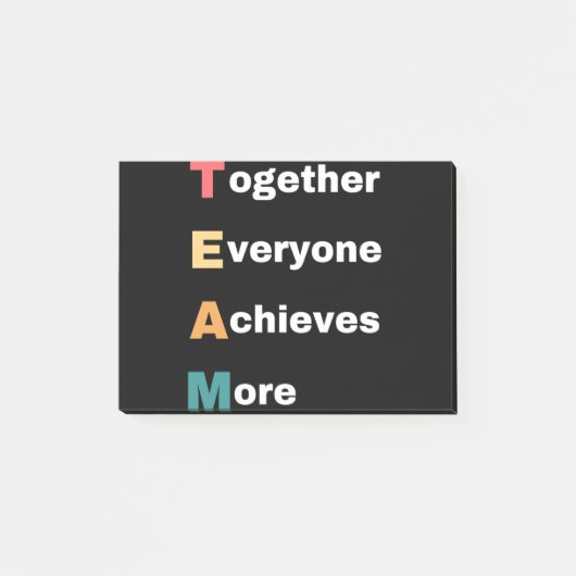 Together Everyone Achieves More Post-it Klebezettel (Vorderseite)