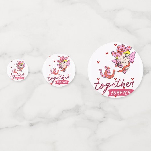 TOGETHER FOREVER COUNTRY STYLE  KONFETTI (Rückseiten)