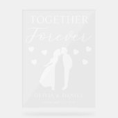 Together Forever Custom Wedding Acrylschild (Vorderseite)