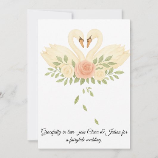 Together forever, like swans in love. einladung (Vorderseite)