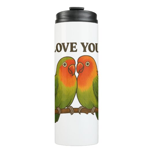 Together Forever Lovebirds Thermal Tumbler Thermosbecher (Vorderseite)