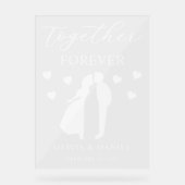 Together Forever Personalized Wedding Acrylschild (Vorderseite)