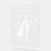 Together Forever Personalized Wedding Acrylschild (Winkel)