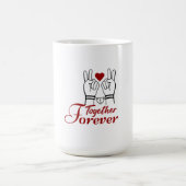 “Together Forever – Romantic Valentine’s Day Coupl Kaffeetasse (Mittel)