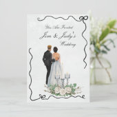 Together Forever - Wedding Celebration Invitation Einladung (Stehend Vorderseite)