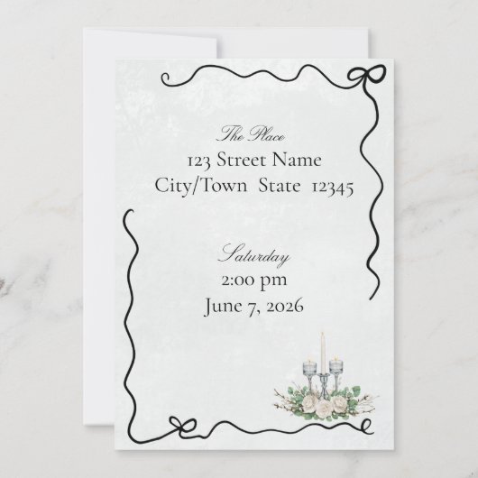 Together Forever - Wedding Celebration Invitation Einladung (Rückseite)