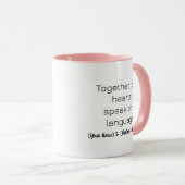 Together Hearts Speak One Language Mug Tasse (VorderseiteRechts)