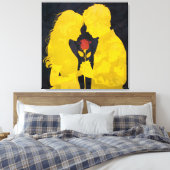 Together in Love- Romantic Love Illustration Leinwanddruck (Insitu (Schlafzimmer))