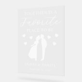 Together is a Favorite Place to Be Custom Wedding Acrylschild (Winkel)