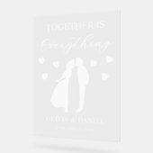 Together is Everything Custom Wedding Acrylschild (Winkel)