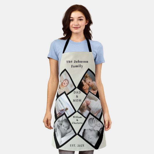 Together Is Everything – Family Photo Collage  Schürze (Getragen)