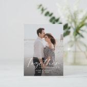 Together is my Favorite Place Photo Engagement Postkarte (Stehend Vorderseite)