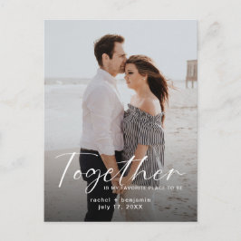 Together is my Favorite Place Photo Engagement  Postkarte