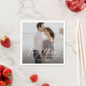 Together is my Favorite Place Photo Engagement  Serviette (Beispiel)