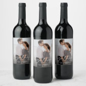 Together is my Favorite Place Photo Engagement  Weinetikett (Flaschen)